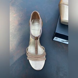New York Transit Rose Gold Wedges Size 8